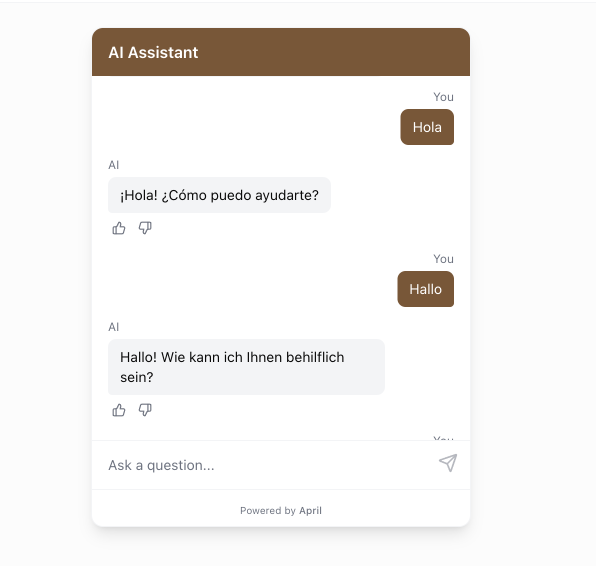 Multilingual conversation